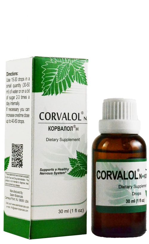 Salem Botanicals Corvalol N Drops Supports a Healthy Nervous System 30ml
