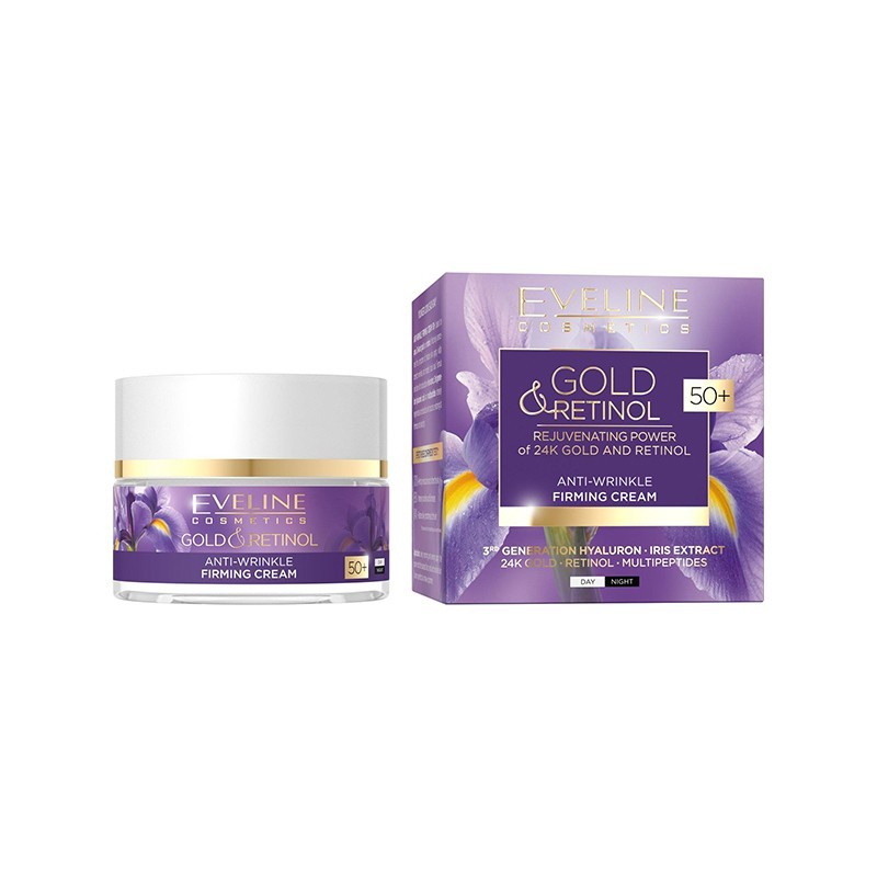 EVELINE Gold & Retinol Anti-wrinkle Firming Cream 50+ 50ml Exceptional ingredients will take care of the proper care and nourishment of the skin