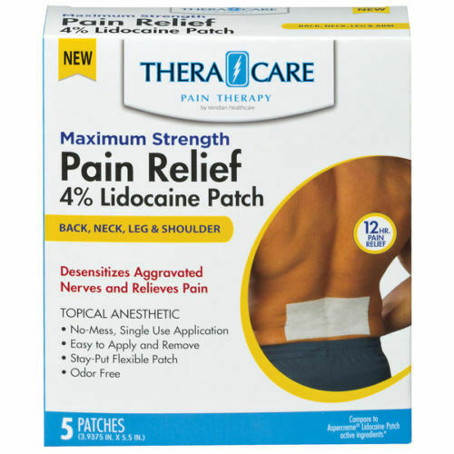 TheraCare 4% Lidocaine Pain Relief Patches (5 Patches)